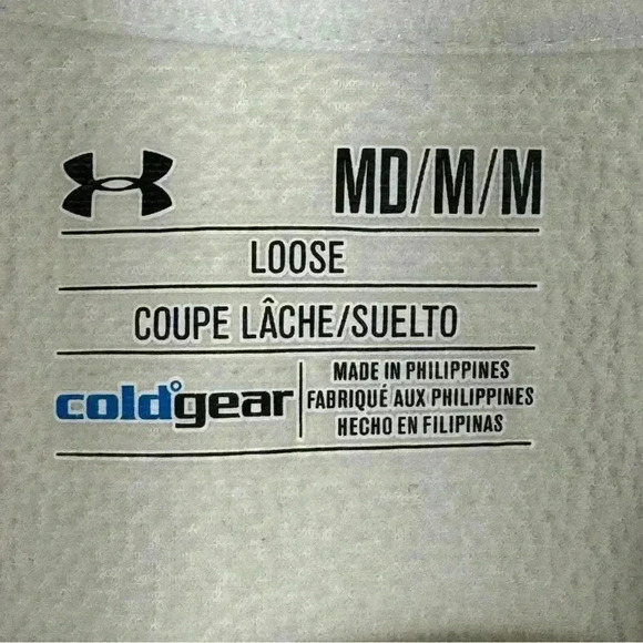 Under Armour White Full Zip Jacket Embroidered Spartan Lacrosse Zip Pockets - Picture 6 of 10